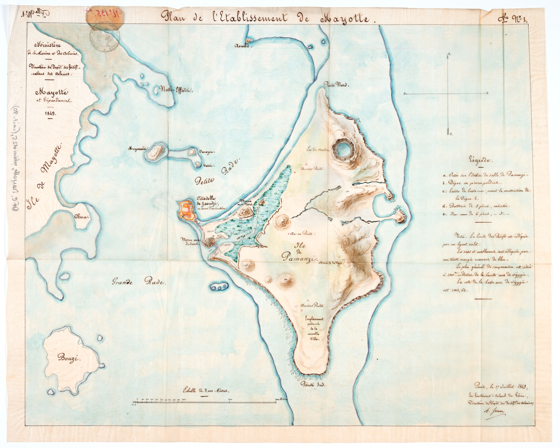 Plan de l'établissement de Mayotte 