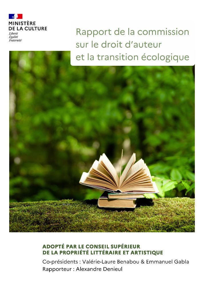 Rapport de mission sur la transition écologique et le droit d'auteur