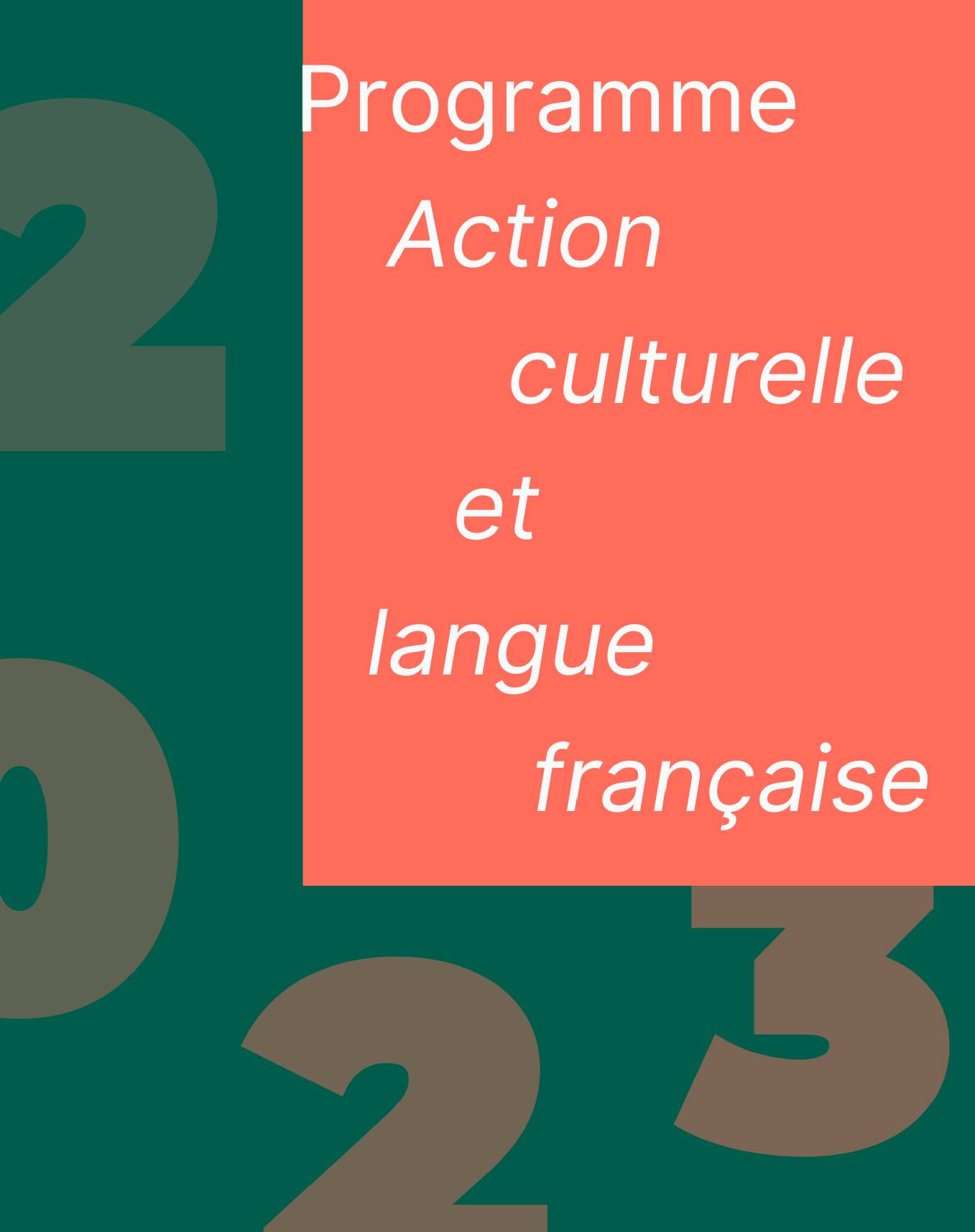 Lancement du programme Action culturelle et langue française – édition 2023