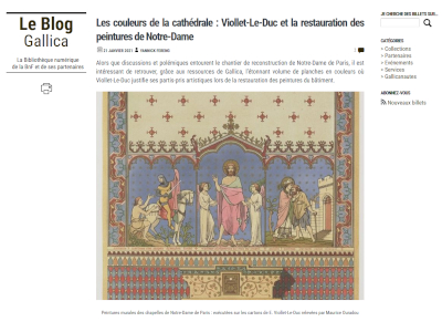 Les couleurs de la cathédrale : Viollet-Le-Duc et la restauration des peintures de Notre-Dame 