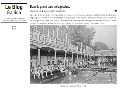 Dans le grand bain de la piscine