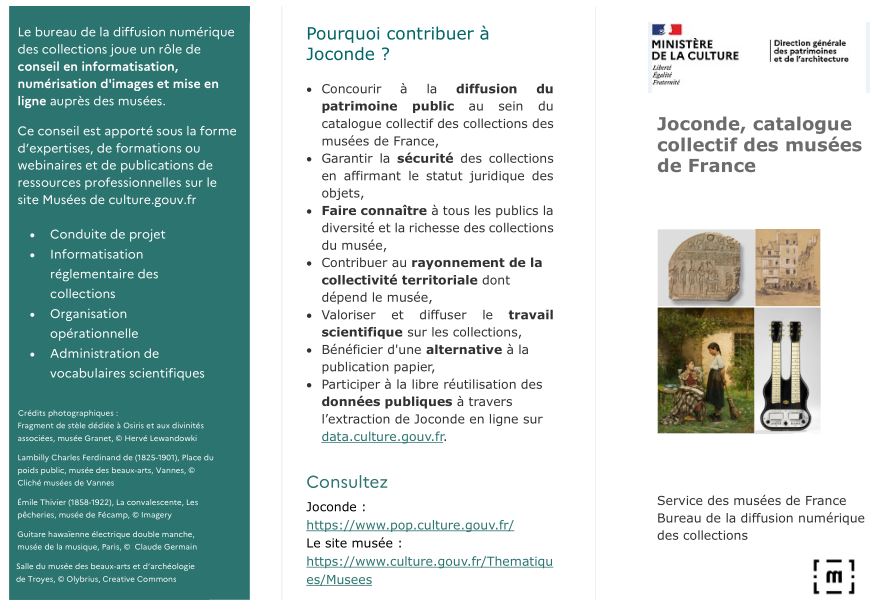 Copie d'écran de la page d'accueil de POP, plateforme ouverte du patrimoine